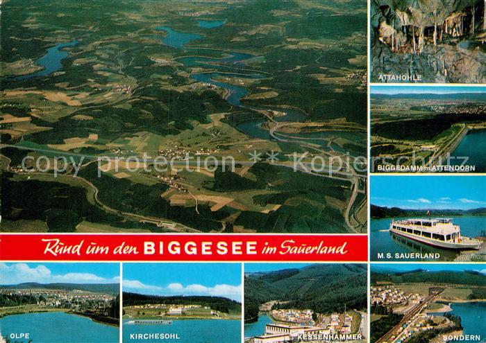 Biggesee Fliegeraufnahme Olpe Biggedamm Attahoele Kirchesohl