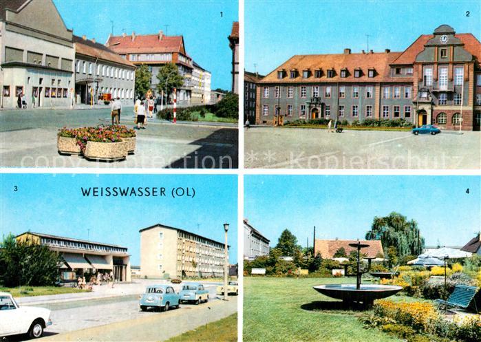 Weisswasser Oberlausitz Muskauer Strasse Rathaus Wohnkomplex Humboldtstr Anlagen