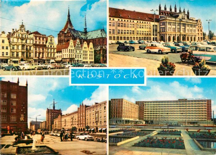 ROSTOCK CITY Thaelmann Platz Rathaus Lange Strasse Interhotel Warnow