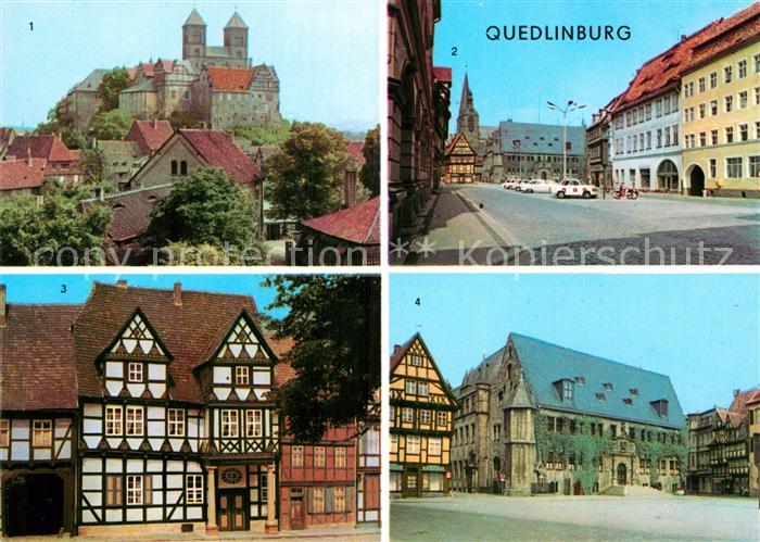 Quedlinburg Harz Schloss Markt Klopstockhaus Rathaus