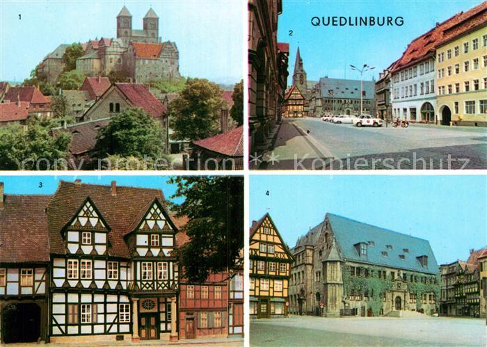 Quedlinburg Harz Schloss Markt Klopstockhaus Rathaus