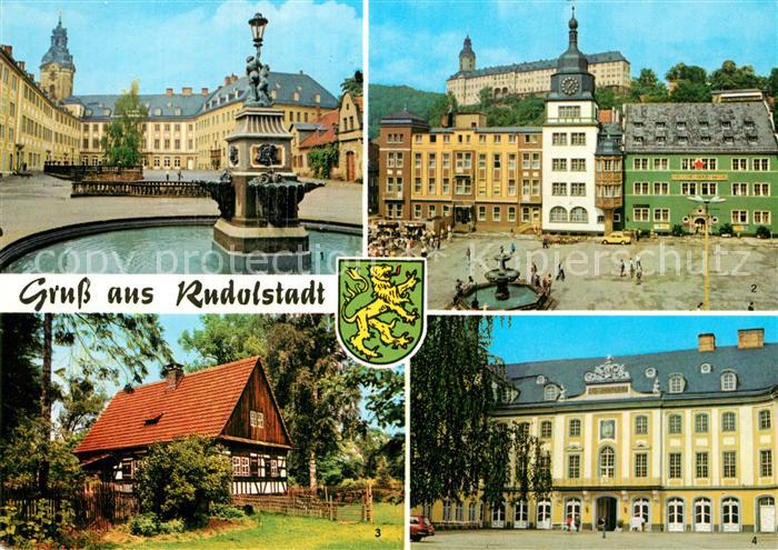 Rudolstadt Schloss Heidecksburg Marktplatz Volkskundemuseum Thueringer Bauernhae