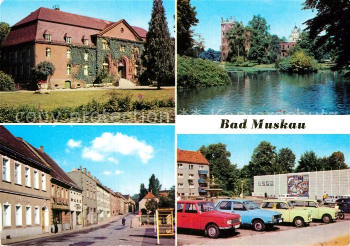 Bad Muskau Oberlausitz Bahnho Schlossruine Thaelmann Strasse PdF