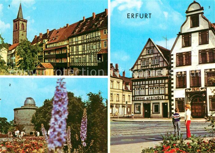 Erfurt Kraemerbruecke IGA Volkssternwarte Weinrestaurant Hohe Lilie