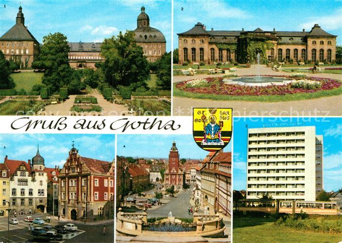 Gotha Thueringen Schloss Friedenstein Orangerie Rathaus Am Markt Hochhaus Leninp