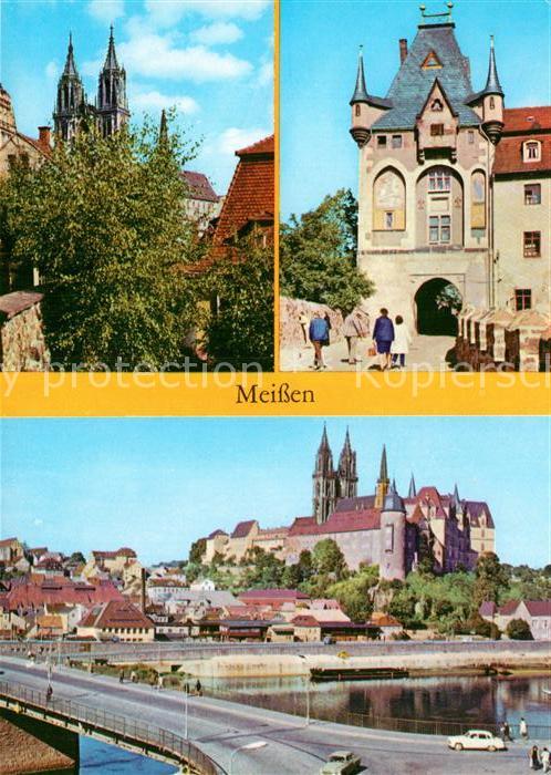 Meissen Elbe Sachsen Dom und Albrechtsburg