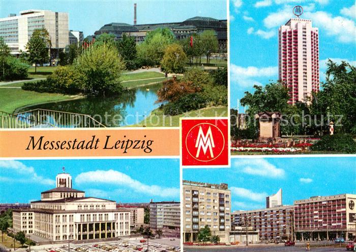LEIPZIG Sachsen Schwanenteich Interhotel Stadt Leipzig Hauptbahnhf Wohnhochhaus