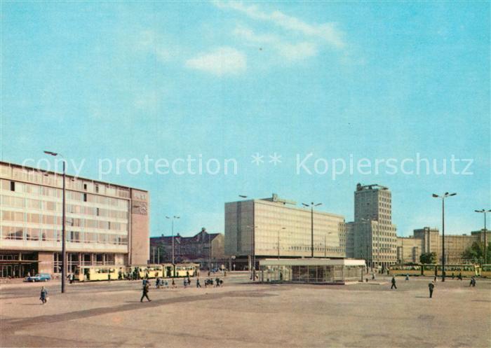 LEIPZIG Sachsen Karl Marx Platz mit Hauptpost und Hotel Deutschland