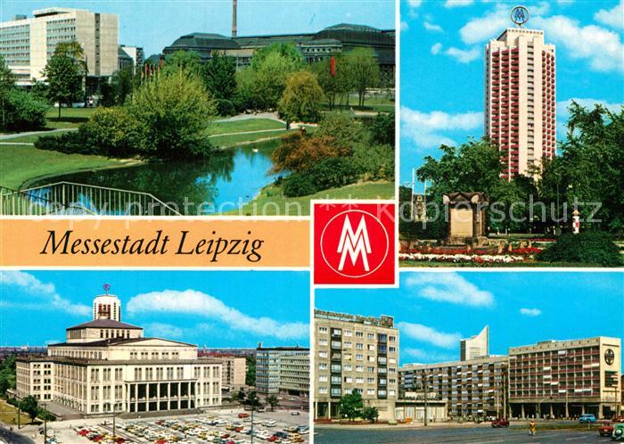 LEIPZIG Sachsen Schwanenteich Interhotel Stadt Leipzig Hauptbahnhf Wohnhochhaus