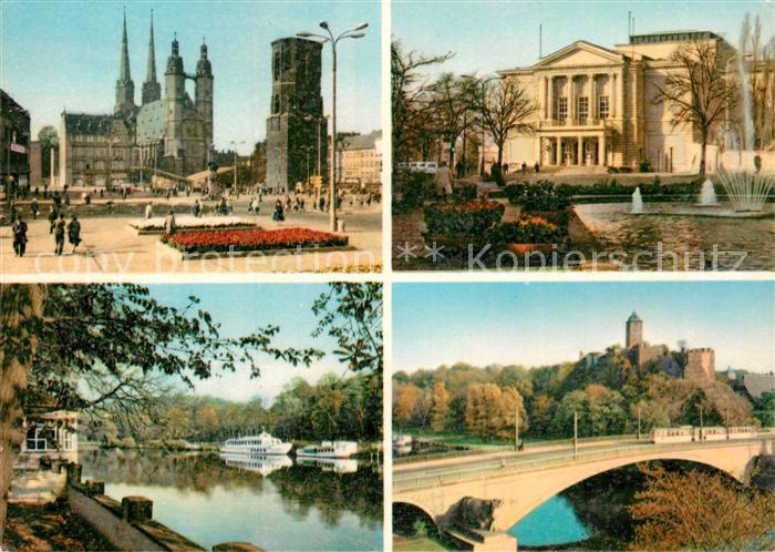 Halle Saale Markt Theater Saalepartie Burg Giebichenstein