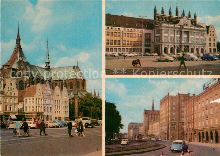 ROSTOCK  CITY Marienkirche Rathaus Lange Strasse