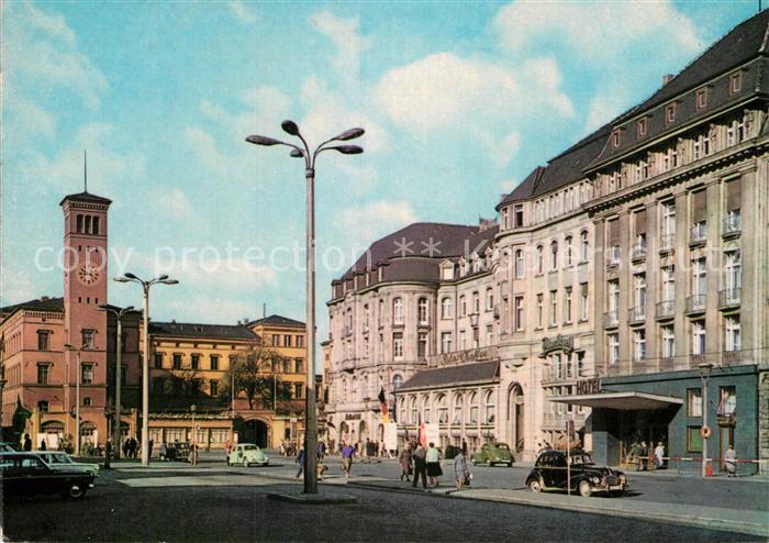 Erfurt Bahnhofsplatz mit HO Hotel Erfurter Hof