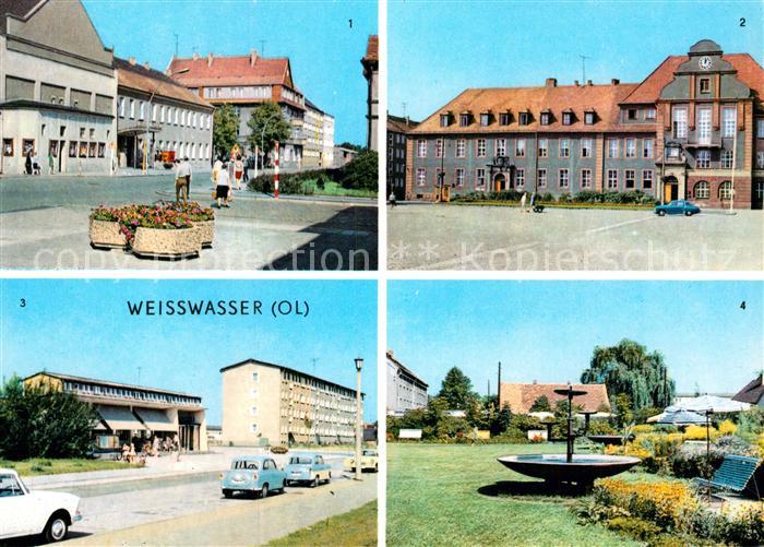 Weisswasser Oberlausitz Muskauer Strasse Rathaus Wohnkomplex Humboldtstr Anlagen