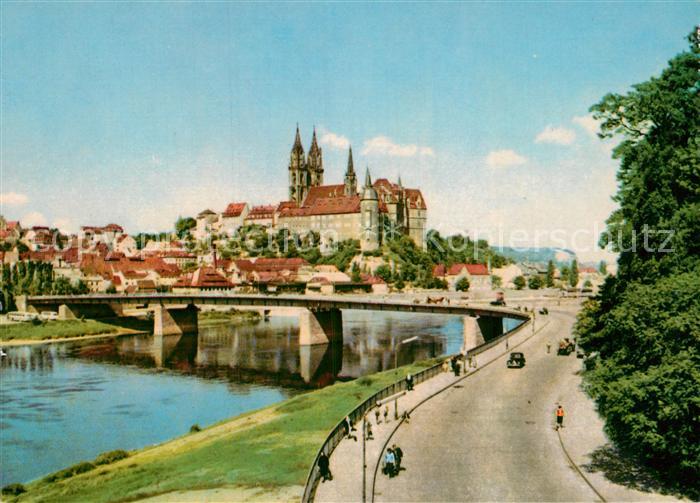 Meissen Elbe Sachsen Albrechtsburg und Dom