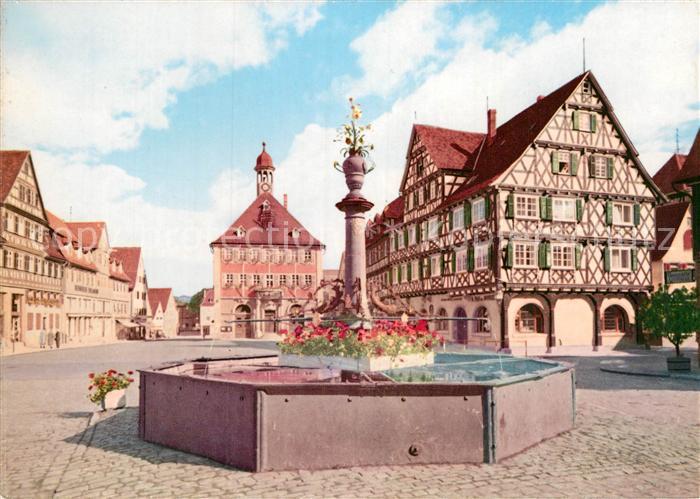 Schorndorf Wuerttemberg Marktplatz Brunnen