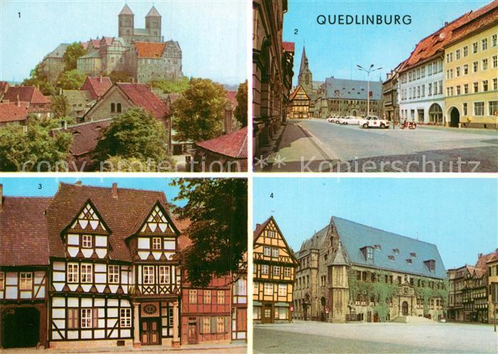 Quedlinburg Harz Schloss Markt Klopstockhaus Rathaus