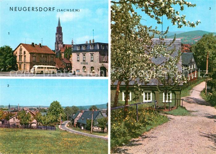 Neugersdorf Sachsen Karl Marx Platz Teilansicht Hohe Strasse