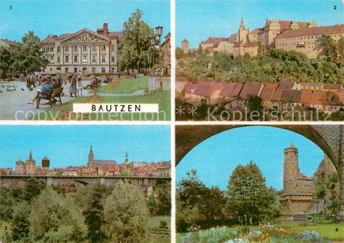 Bautzen Stadttheater Ortenburg Friedensbruecke Alte Wasserkunst