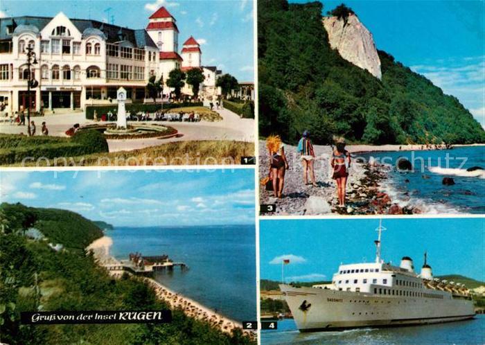 Insel Ruegen mit Binz Sellin Stubbenkammer Koenigsstuhl Faehrschiff Sassnitz