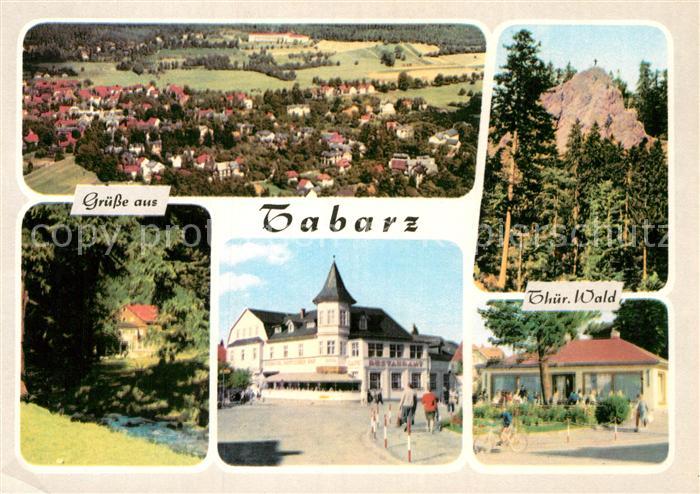 Tabarz Stadtblick Aschenbergfelsen Waldgaststaette Massemuehle Kurhotel Deutsche