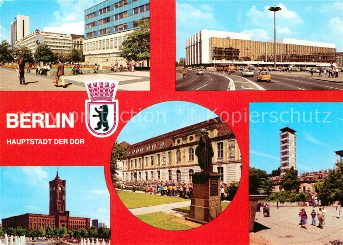 BERLIN  CITY Lindencorso Palast der Republik Rathaus Operncafe Mueggelturm