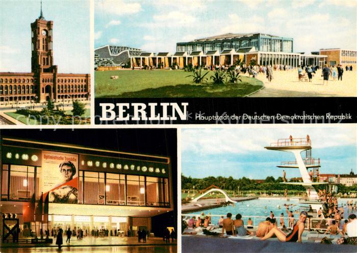 BERLIN  CITY Rathaus Alfred Brehm Haus Kino International Freibad Pankow