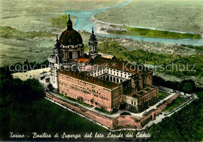 Torino Basilica di Superga dal lato Lapie dei Caduti