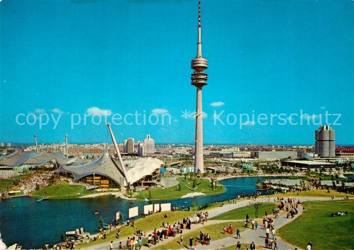 Muenchen Olympiagelaende Olympiaturm