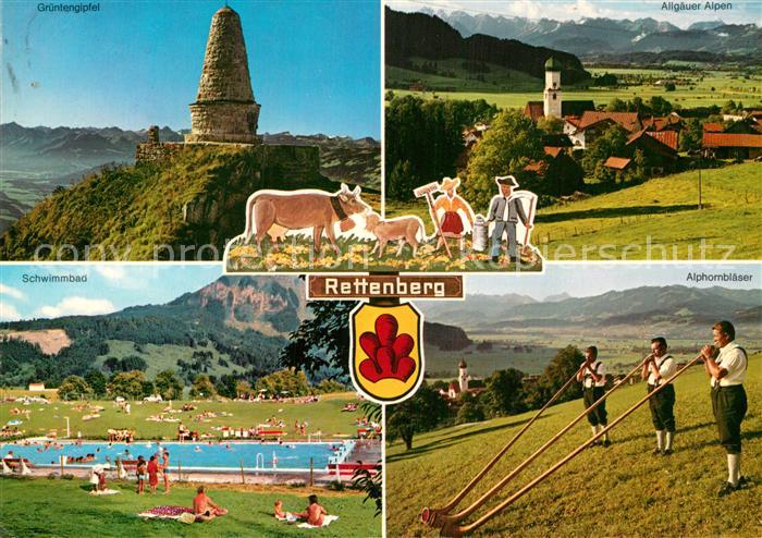 Rettenberg Oberallgaeu Gruentengipfel Allgaeuer Alpen Schwimmbad Alphornblaeser
