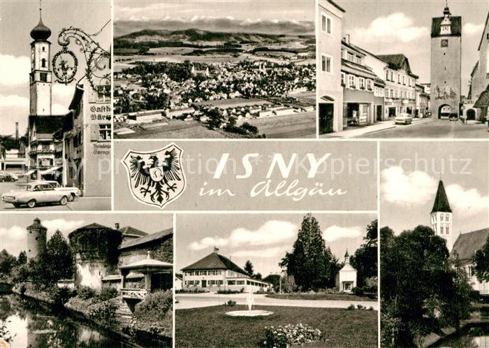 Isny Allgaeu Kirchturm Panorama Stadttor Turm Kurhaus