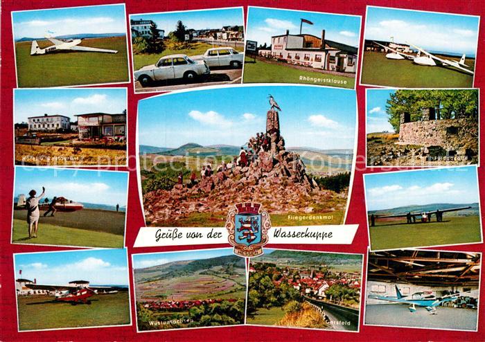 Wasserkuppe Rhoen Segelflieger Rhoengeistklause Hotel Restaurant Kriegerdenkmal