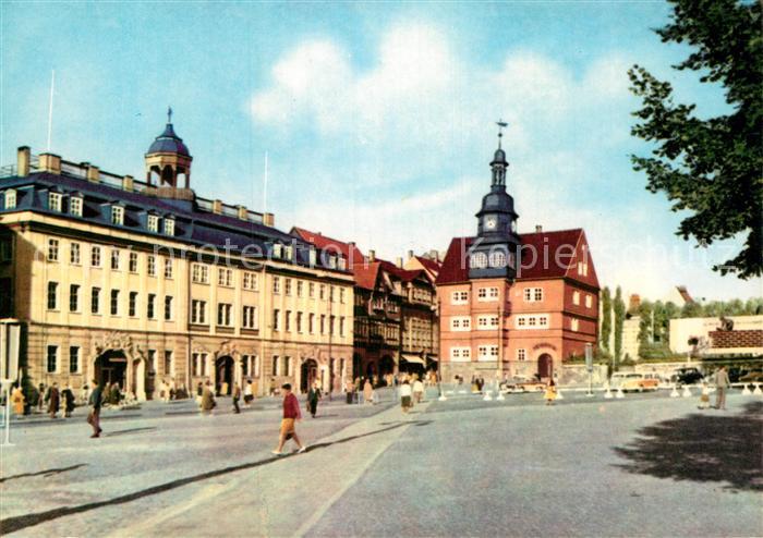 Eisenach Thueringen Schloss und Rathaus am Markt