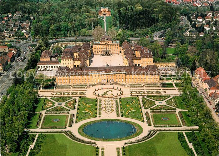 Ludwigsburg Wuerttemberg Residenzschloss Schloss Favorite Fliegeraufnahme