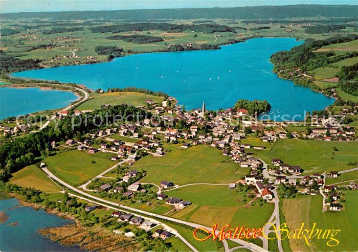 Mattsee Salzburg Obertrumer Niedertrumer See Fliegeraufnahme