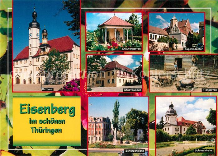 Eisenberg Thueringen Rathaus Stadtmuseum Kraeutergarten Tiergarten