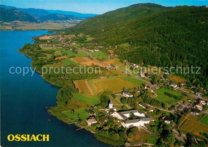 Ossiach Benediktinerabtei Stiftskirche Fliegeraufnahme