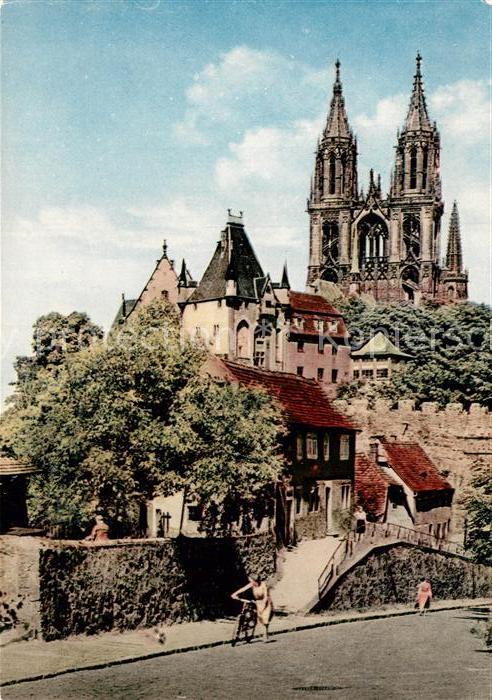 Meissen Elbe Sachsen Hohlweg