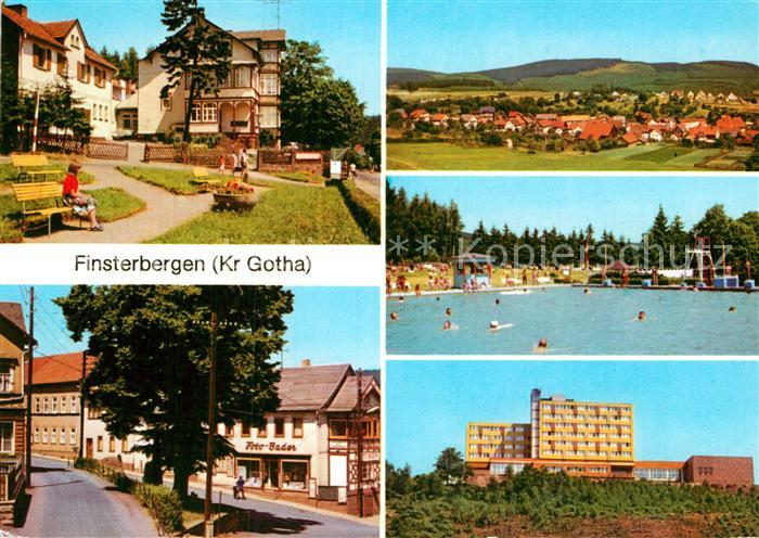 Finsterbergen VdN Kurheim Theodor Neubauer Denkmalsplatz Teilansicht Waldschwimm