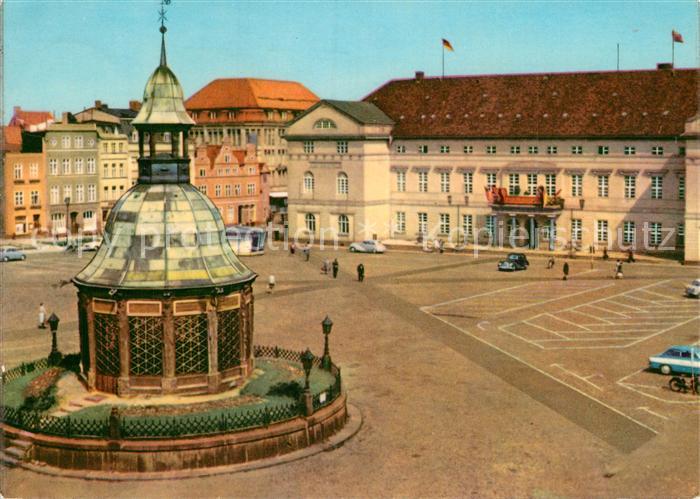 Wismar Mecklenburg Marktplatz Brunnen
