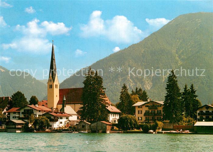 Egern Tegernsee Pfarrkirche St Laurentius mit Wallberg