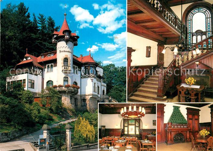 Rathen Saechsische Schweiz Friedensburg Treppenaufgang Speisesaal Kaminzimmer