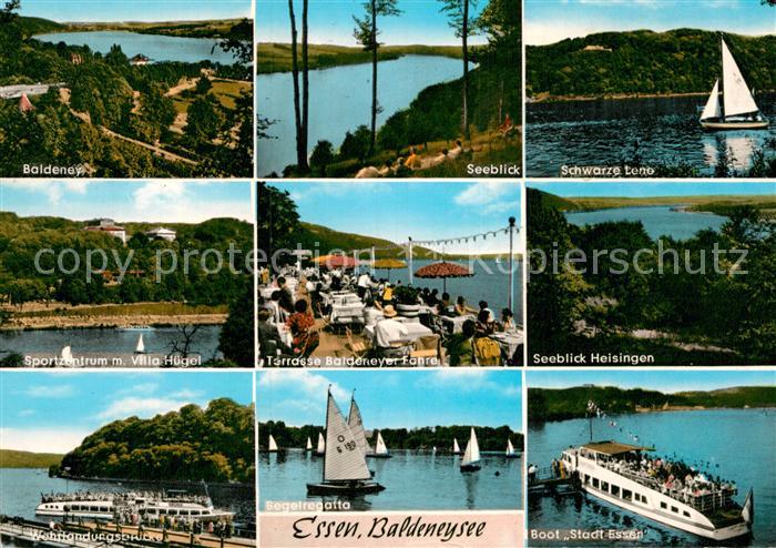 Essen Ruhr Baldeney Seeblick Schwarze Lene Sportzentrum mit Villa Huegel Terrass