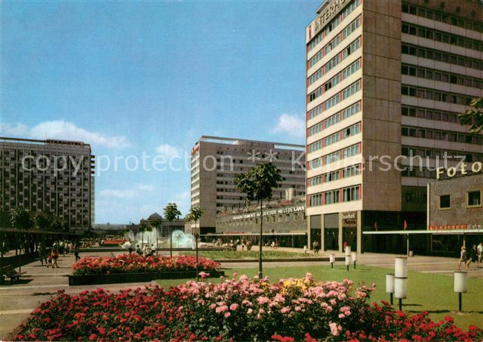 DRESDEN Elbe Prager Strasse mit Interhotels Bastei Koenigstein und Newa