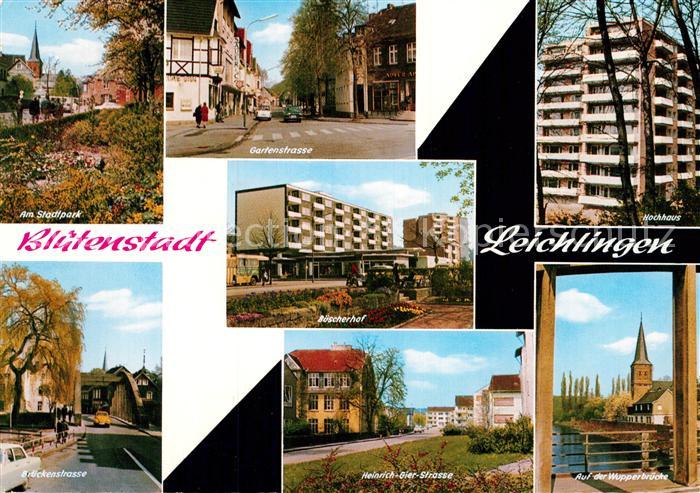 Leichlingen Rheinland Stadtpark Gartenstrasse Hochhaus Brueckenstrasse Heinrich