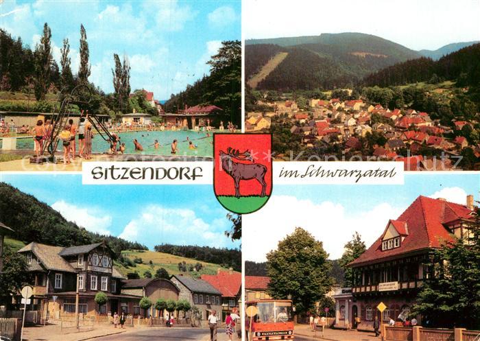 Sitzendorf Thueringen Schwimmbad Teilansicht FDGB Erholungsheim Max Kirchner Hot