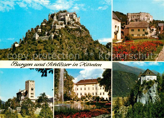 Kaernten Burg Hochosterwitz Geiersburg in Friesach Schloss Stein Drautal Burgrui