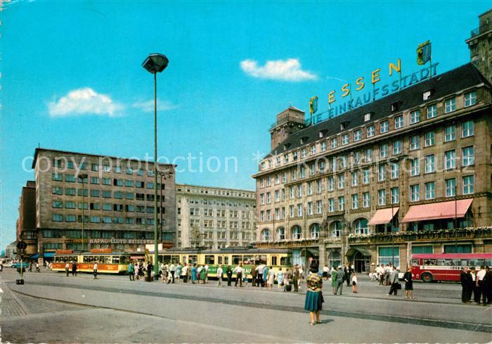 Essen Ruhr Bahnhofsvorplatz mit Hotel Handelshof und Hauptpost
