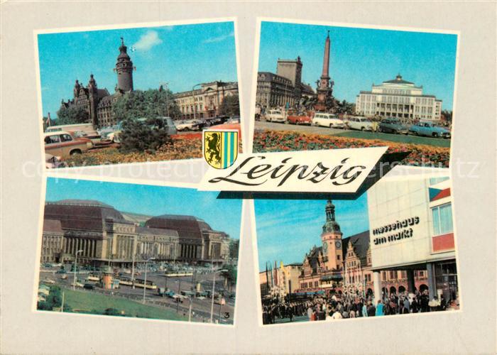 LEIPZIG Sachsen Rathaus Karl Marx Platz Hauptbahnhof Altes Rathaus