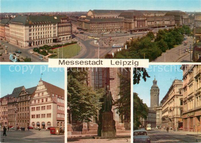 LEIPZIG Sachsen Hauptbahnhof HOtel Astoria Alte Waage am Markt Denkmal Joh Seb B