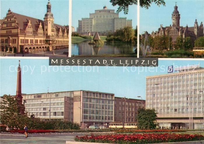 LEIPZIG Sachsen Altes Rathaus Opernhaus Schwanenteich Neues Rathaus Hauptpost In